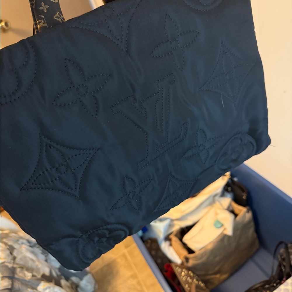 Louis Vuitton Navy Quilted Clutch